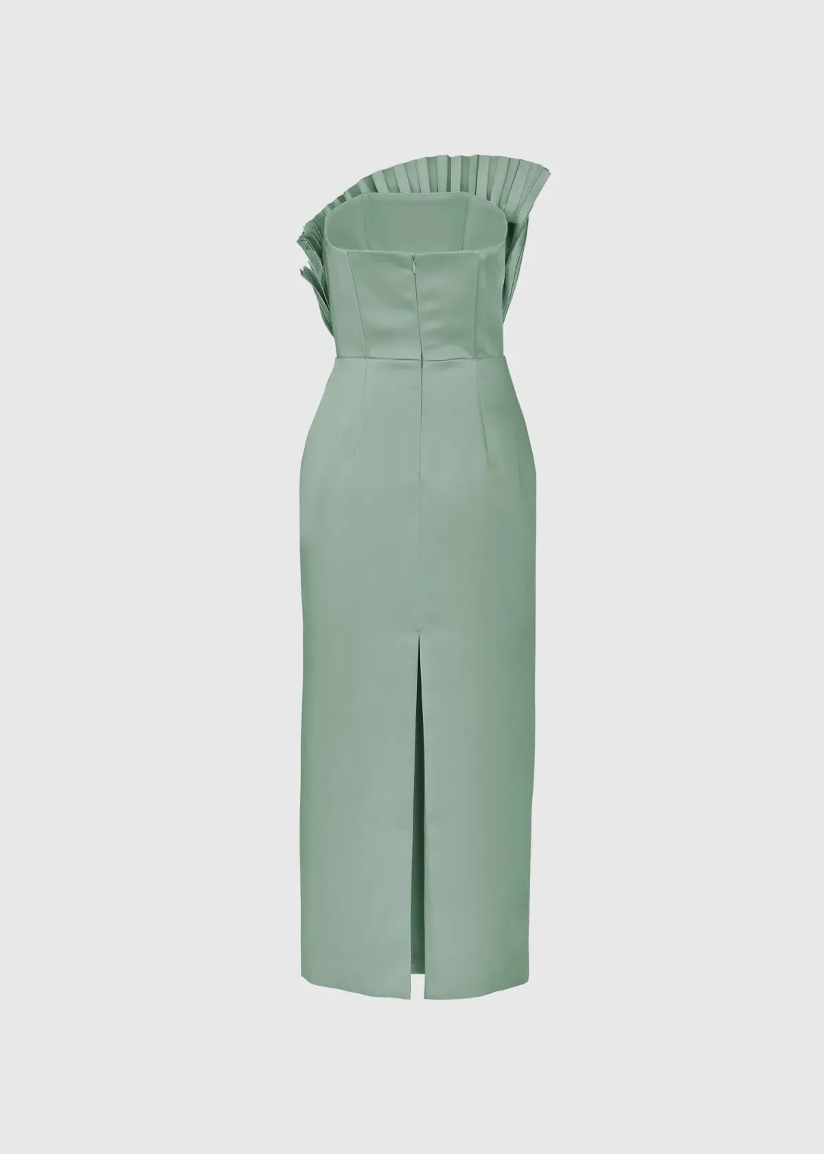Justin Tong Rory Pleated Gown Size 10 - Image 6