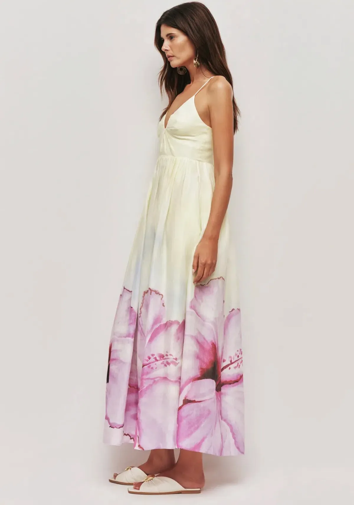 Aje Vacation Maxi Dress Hibiscus print size 8 - Image 5