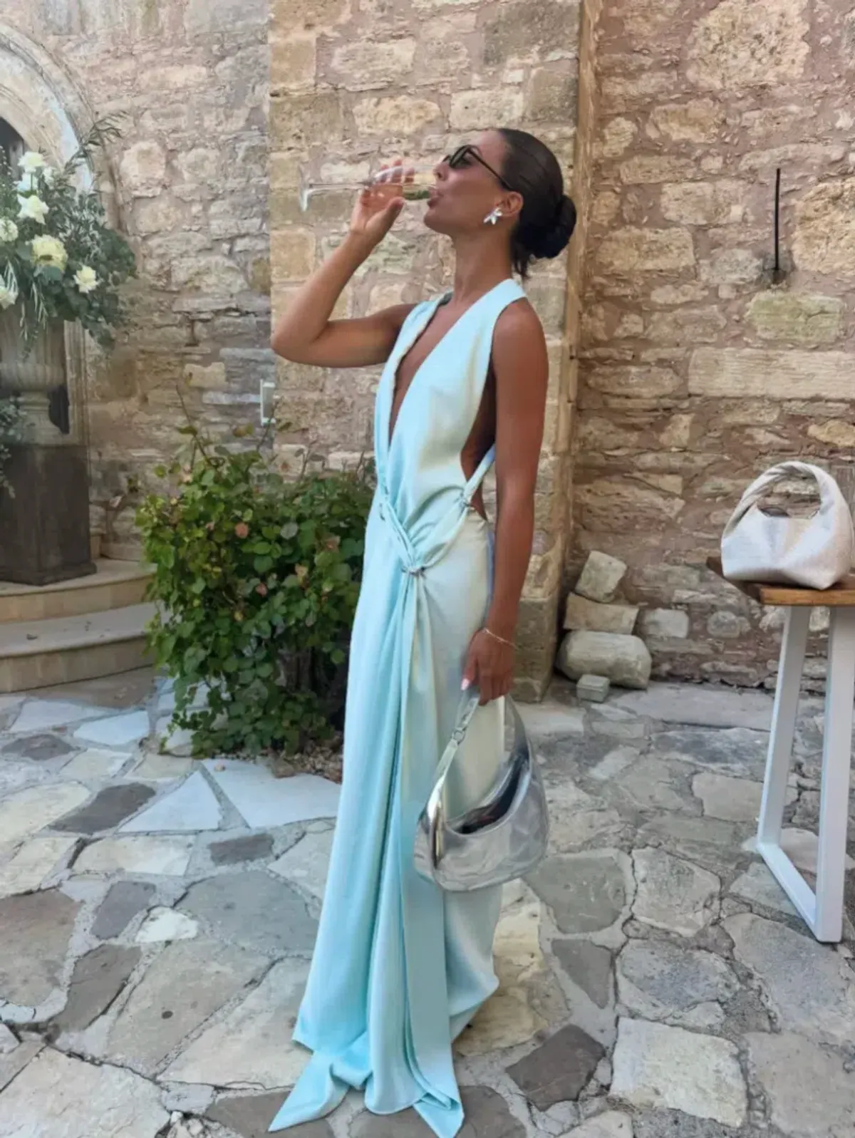 Misha, THE 'HARLOW' SATIN DRESS, MAXI Size AU6,  - Image 1