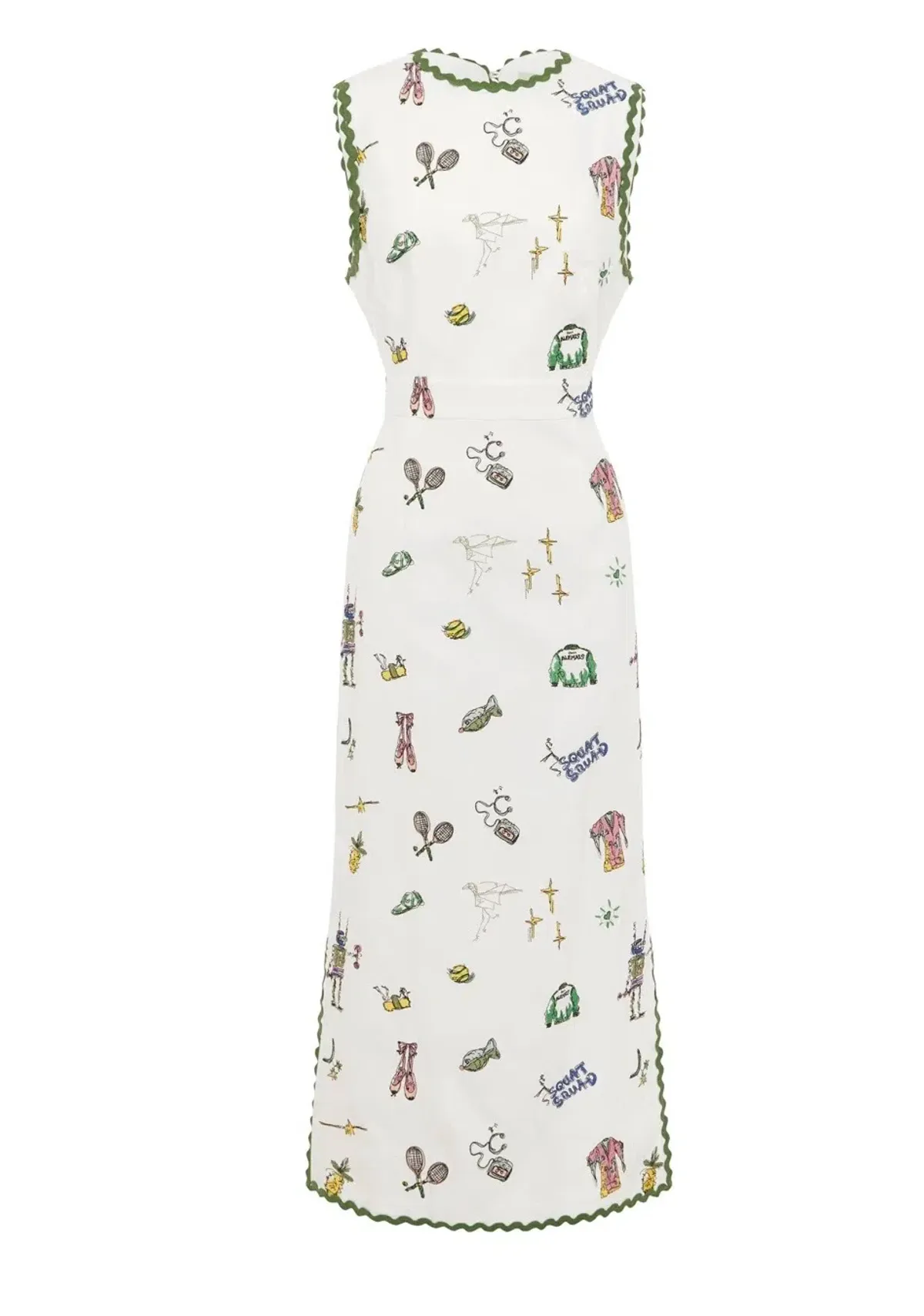 Alemais Play Embroidered Midi Dress 100% linen, Size 14 - Image 6