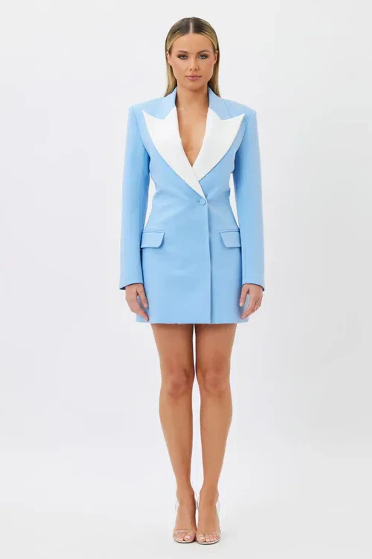 BIANCA AND BRIDGETT Nellie Blazer Dress Blue Size 6 - Image 1