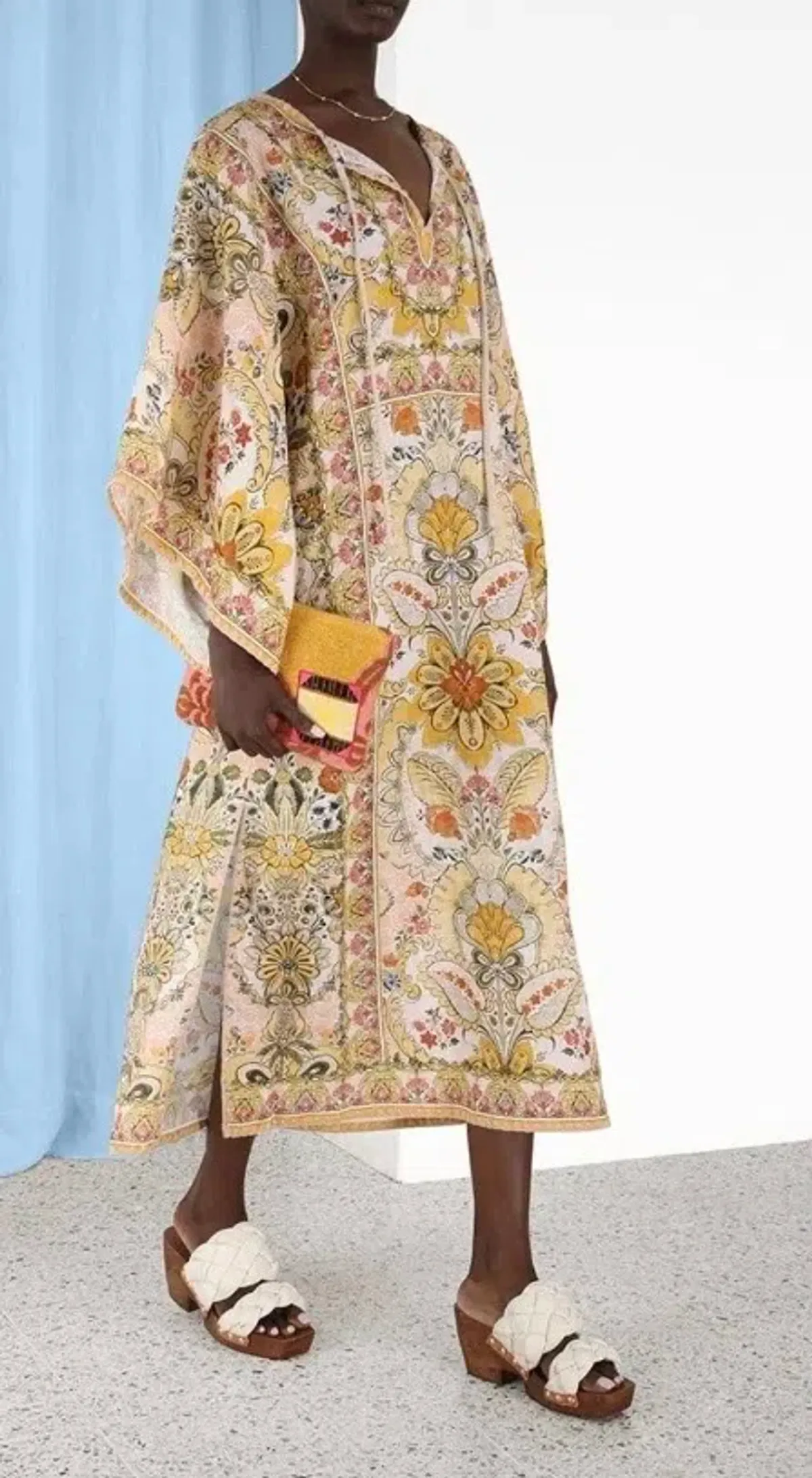 Zimmermann Laurel Floral Linen Kaftan Size 1 Fits to Size 12 AU - Image 9