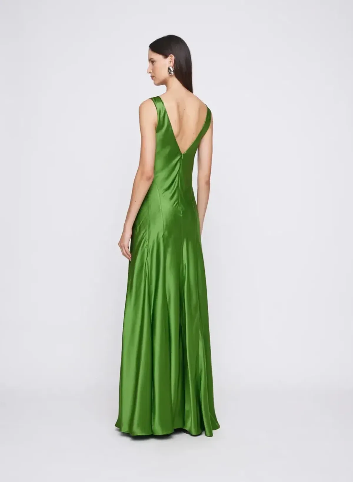 ANNA QUAN Keira Draped Maxi Dress Green Gown  - Image 3