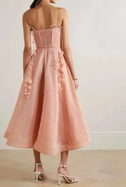 Zimmermann Wonderland Corset Midi in Dusty Pink Size 1 for rent on The Volte - image 2