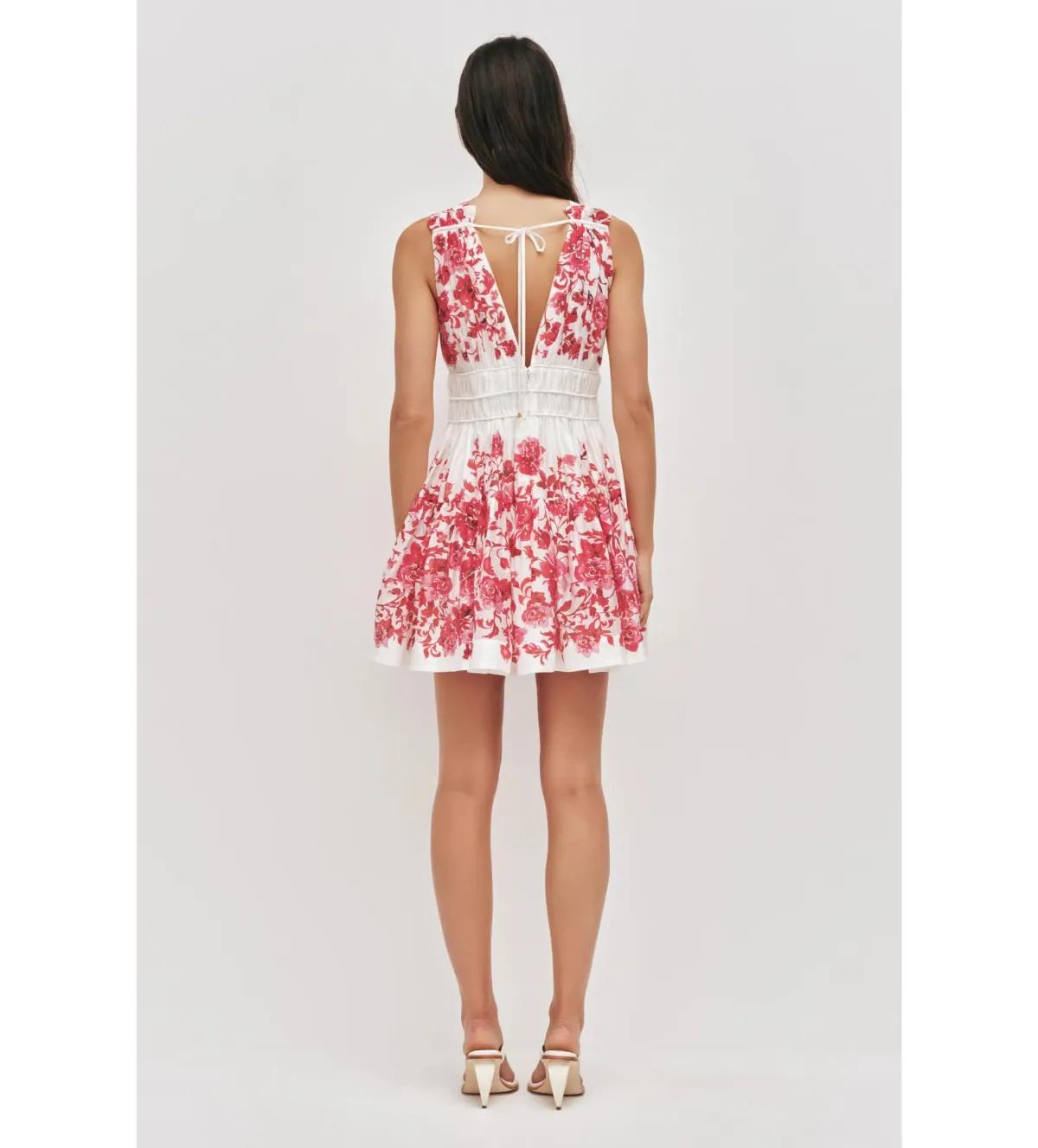 Aje Casia Mini Dress Rose Ink Red Size AU 10 - Image 3