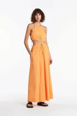 SIR THE LABEL COPPOLA CUT OUT MAXI DRESS IN TANGERINE SIZE 8 for rent on The Volte - image 1