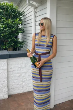 Sir The Label Coastline Tie Dress size 2 / 10 Cali Stripe for rent on The Volte - image 2