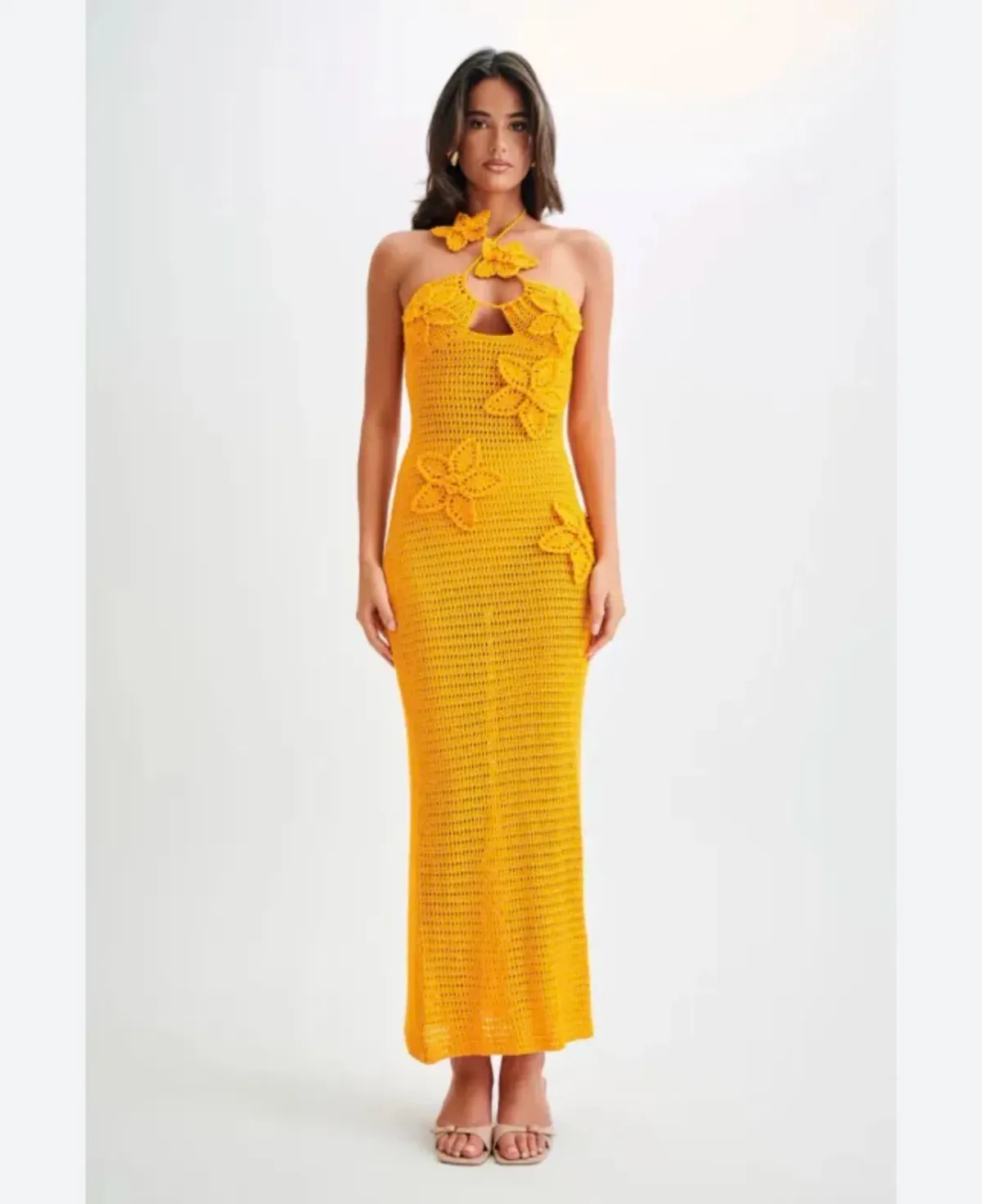 Meshki Island Dress orange Xs or 6 - Image 2