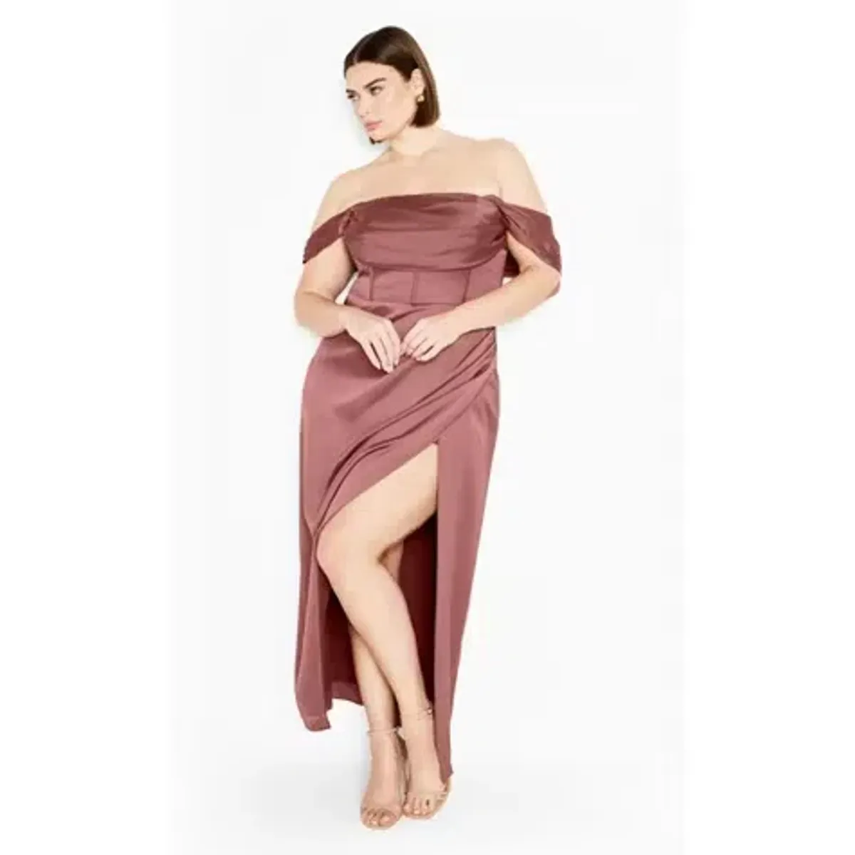 City Chic forbidden love maxi dress size 16 - Rose - Image 2