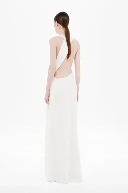 Misha Harlow Satin Dress - White for rent on The Volte - image 2