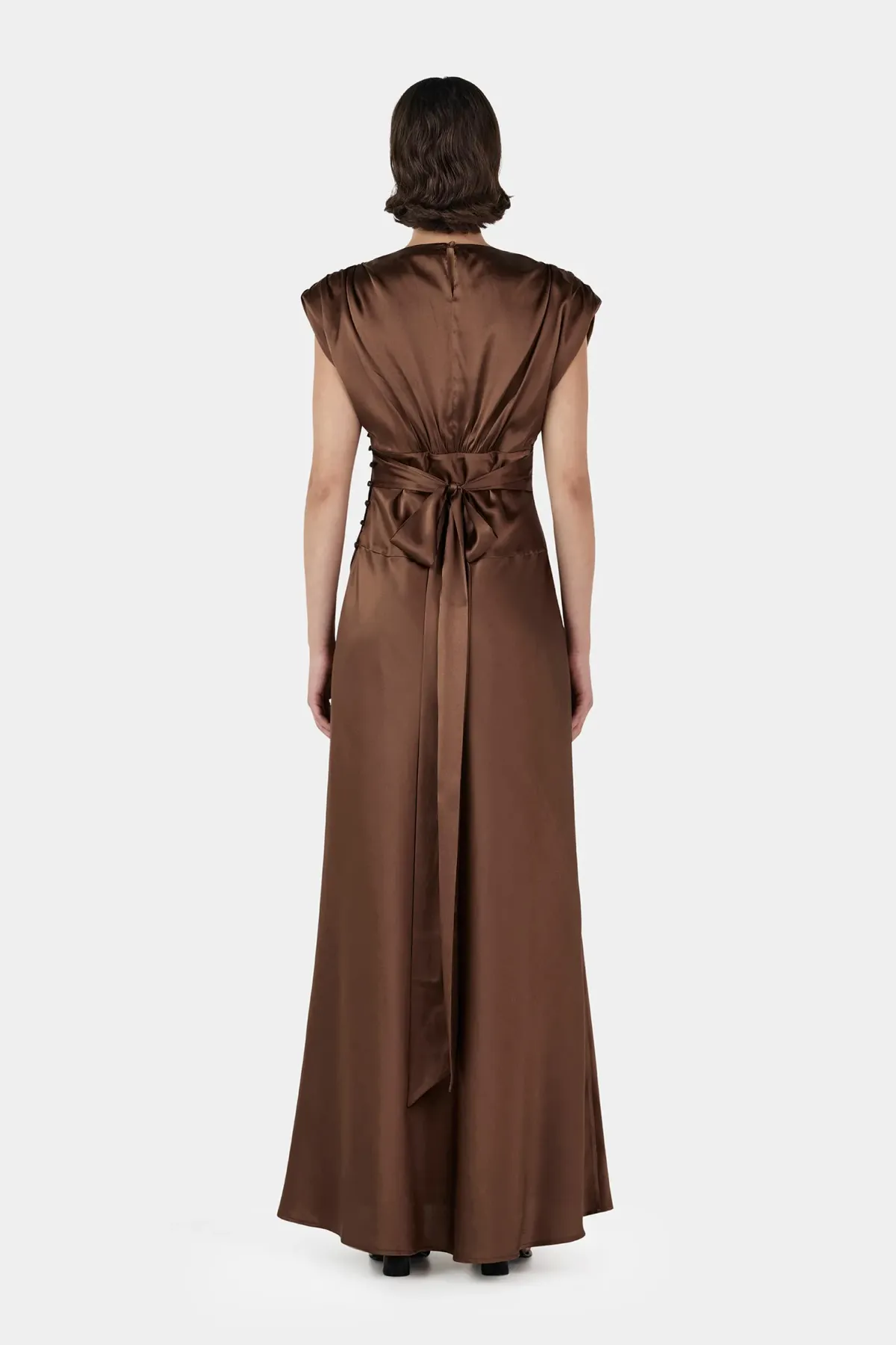 Hansen And Gretel Meredith Silk Dress Biscuit Size 6 - Image 4