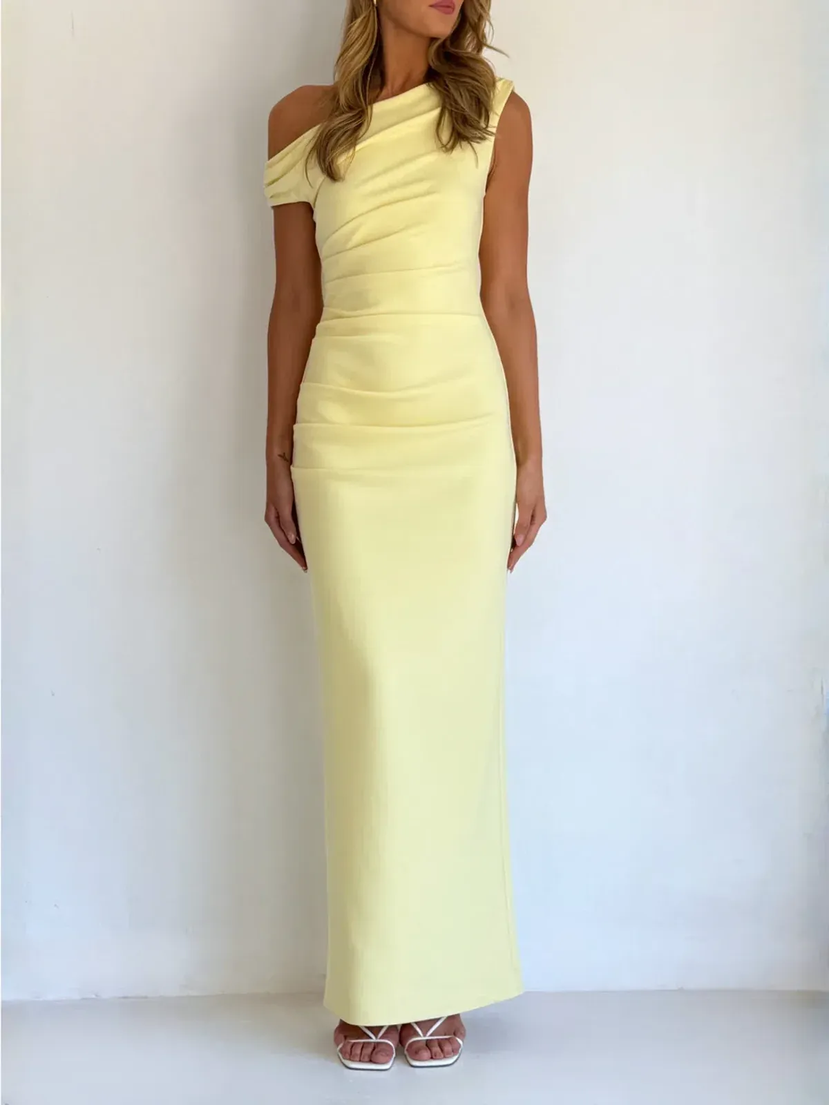 By Nicola Sophia Maxi Dress size 14 Pastel Lemon - Image 1