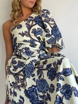 By Nicola Isla Maxi Dress size 8 Blue Paisley  for rent on The Volte - image 3