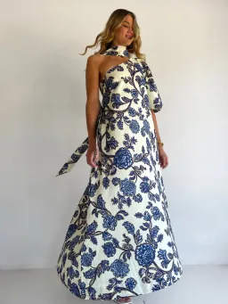 By Nicola Isla Maxi Dress size 8 Blue Paisley  for rent on The Volte - image 1