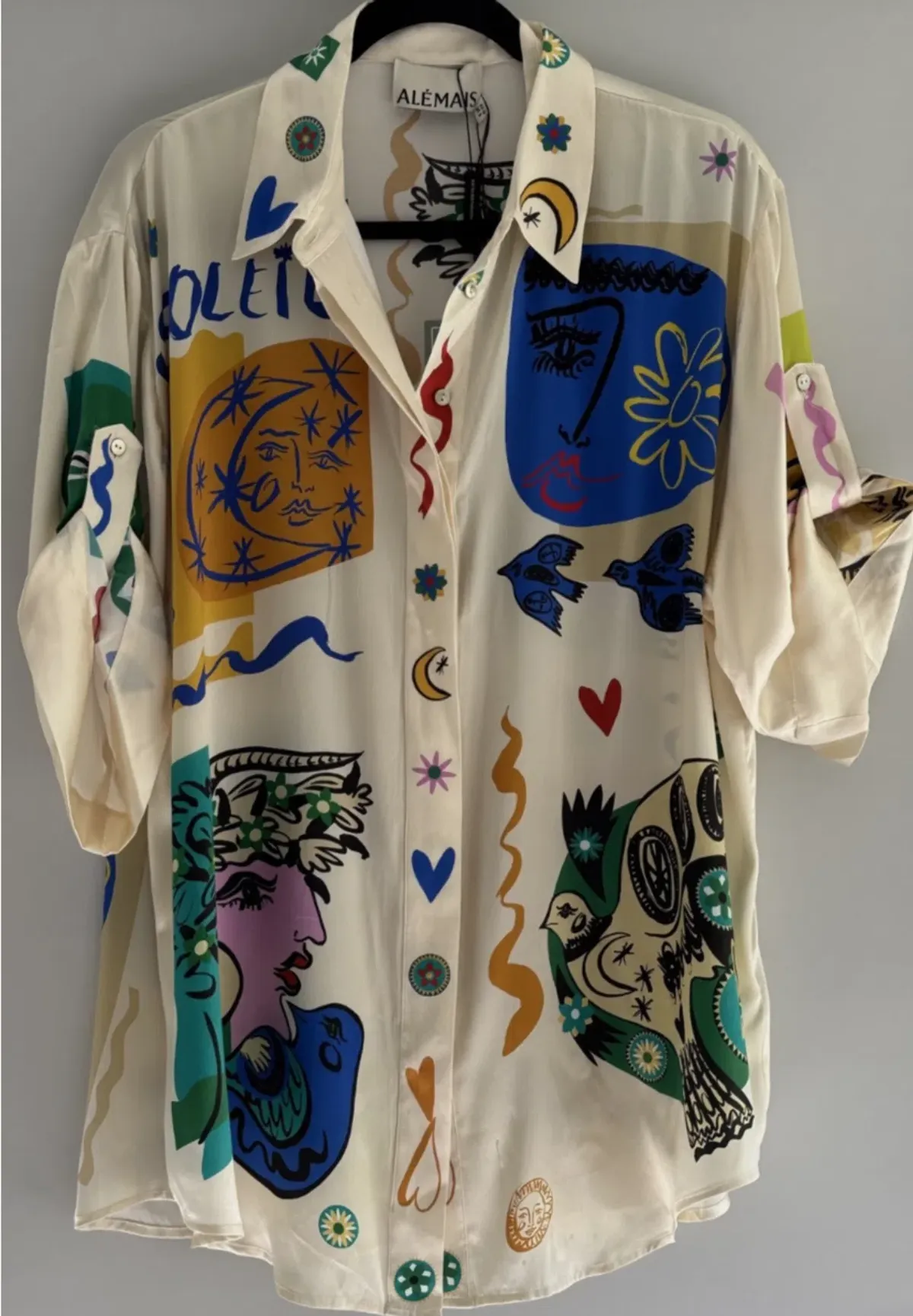 Alemais Soleil Silk Shirt Size 12 - Image 7