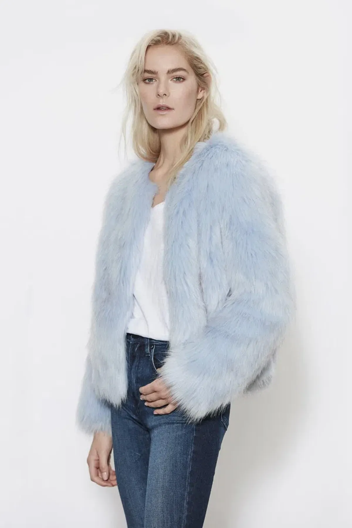 Unreal Fur Dream Jacket Pastel Blue - Image 1
