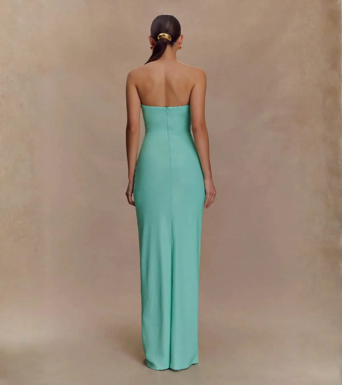 MESHKI - WINSTON Strapless Sequin Maxi Dress - Lagoon - Size S - Image 2