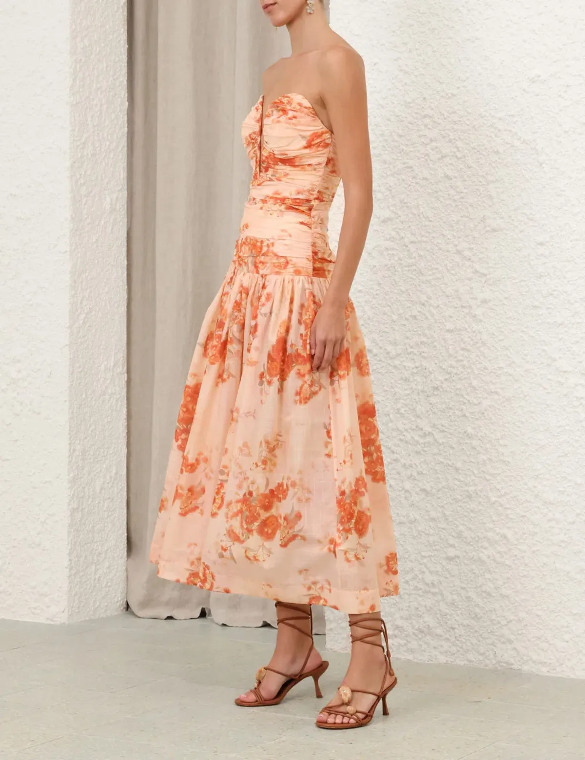Zimmermann Cascadian Strapless Midi Dress - Image 2