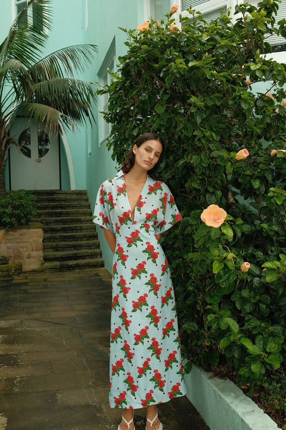 Palm Noosa Jasmine Dress in Sky Garden size 8 - Image 3