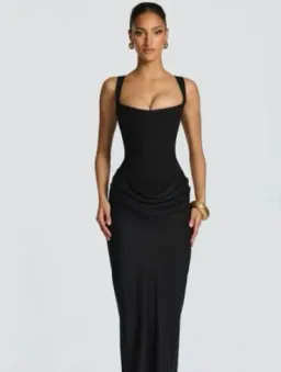 BABYBOO CORNELIA MAXI DRESS BLACK 8 for rent on The Volte - image 1