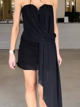 Bec + Bridge Danka Strapless Mini Dress black 8 for rent on The Volte - image 2