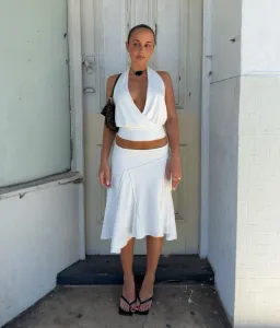 WITH JEAN SHARNI TOP & SKIRT WHITE 6 for rent on The Volte - image 1