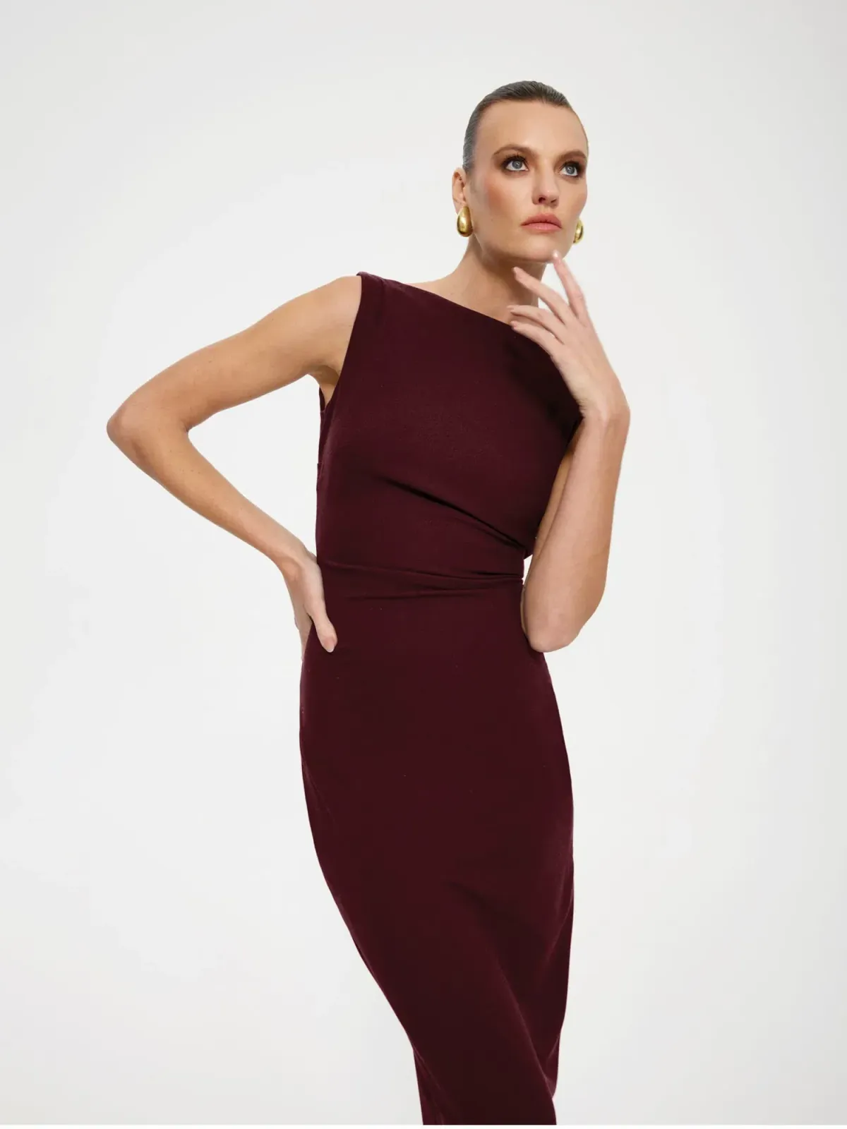 Effie Kats - Verona Gown - Wine - Size M (10) - Image 2