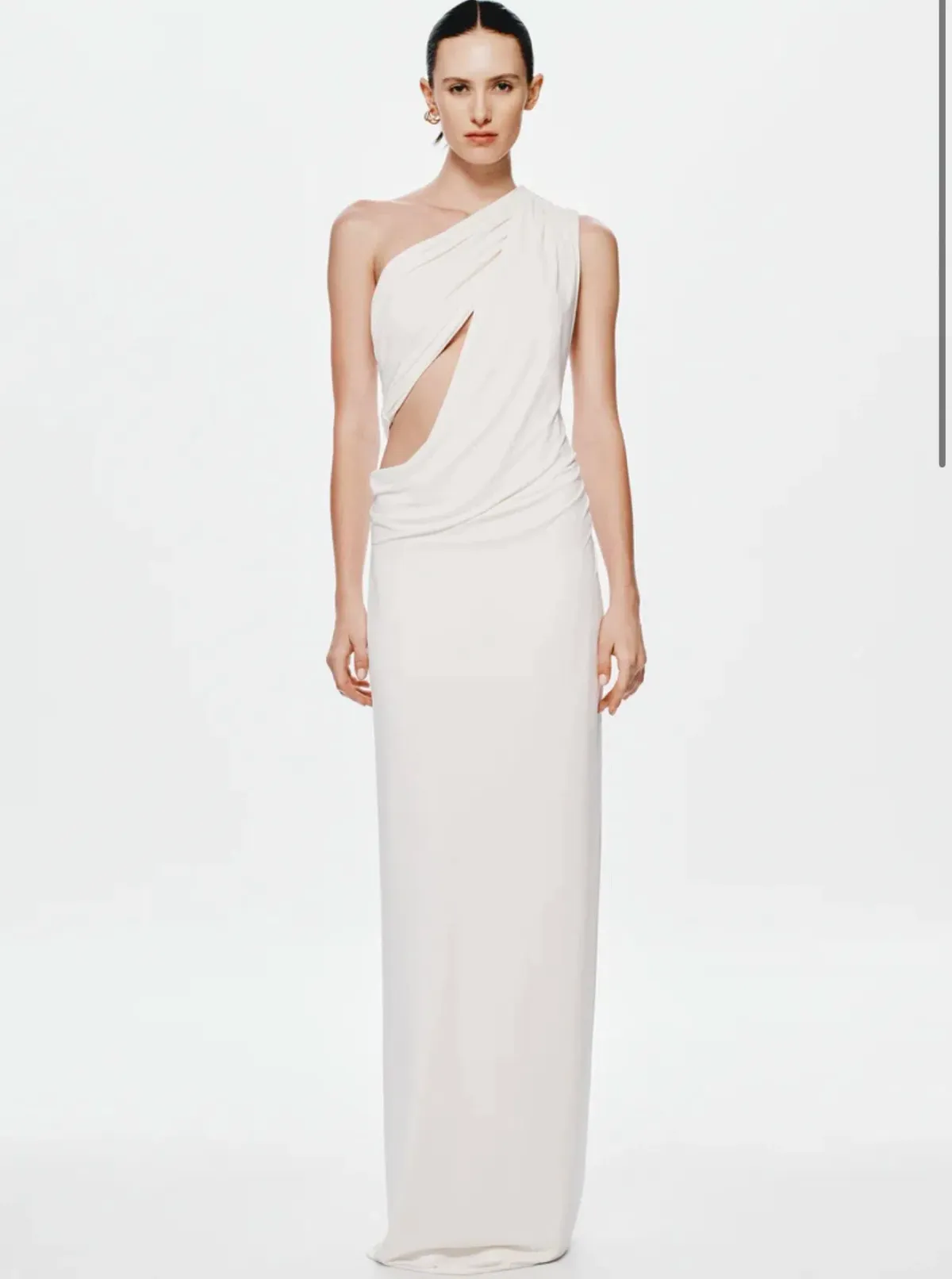 THE SOLSTICE CUPRO MAXI DRESS IN IVORY - S - Image 2
