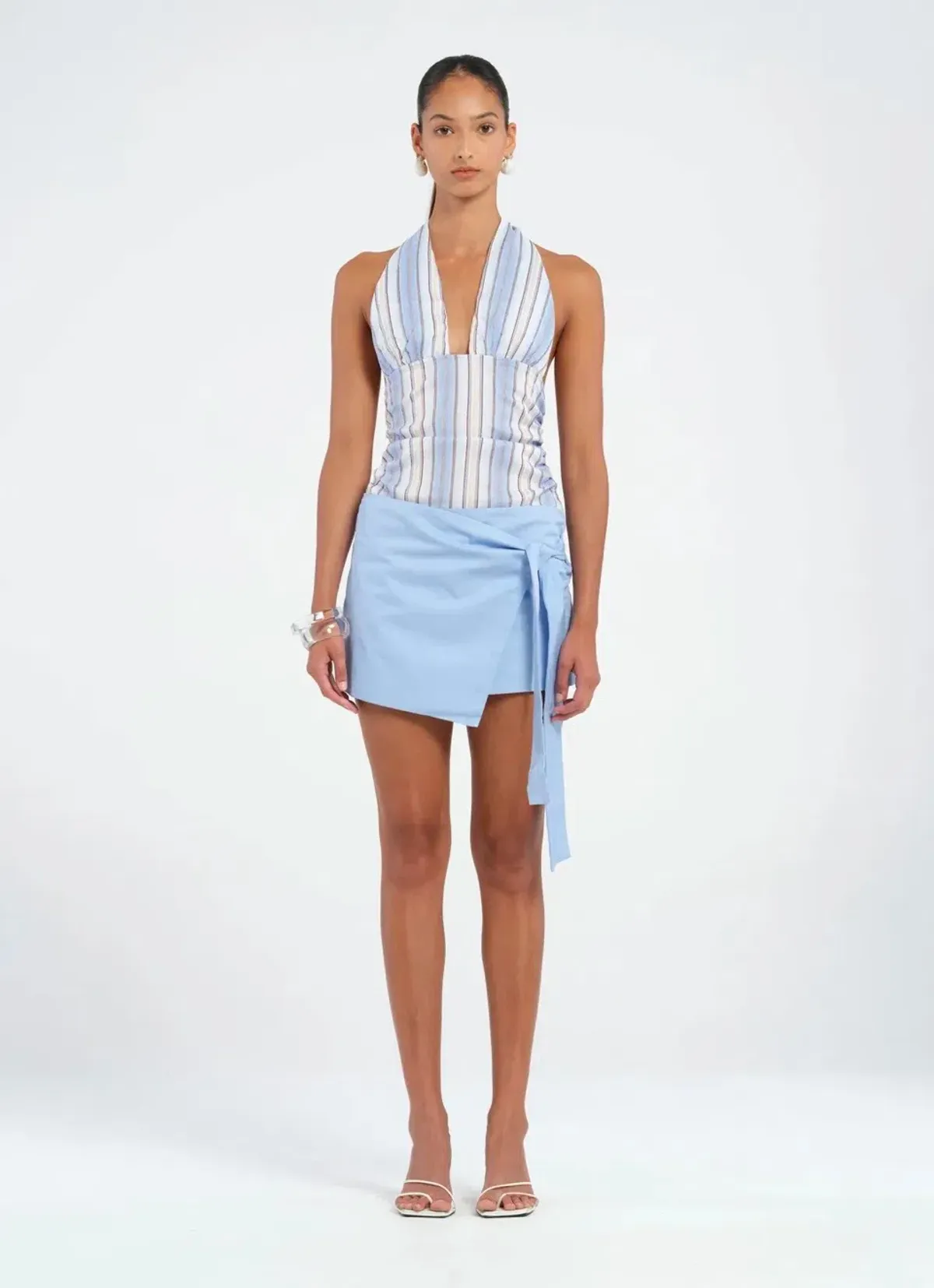 Benni Gretel Mini Dress Blue Stripe Size 8 - Image 1