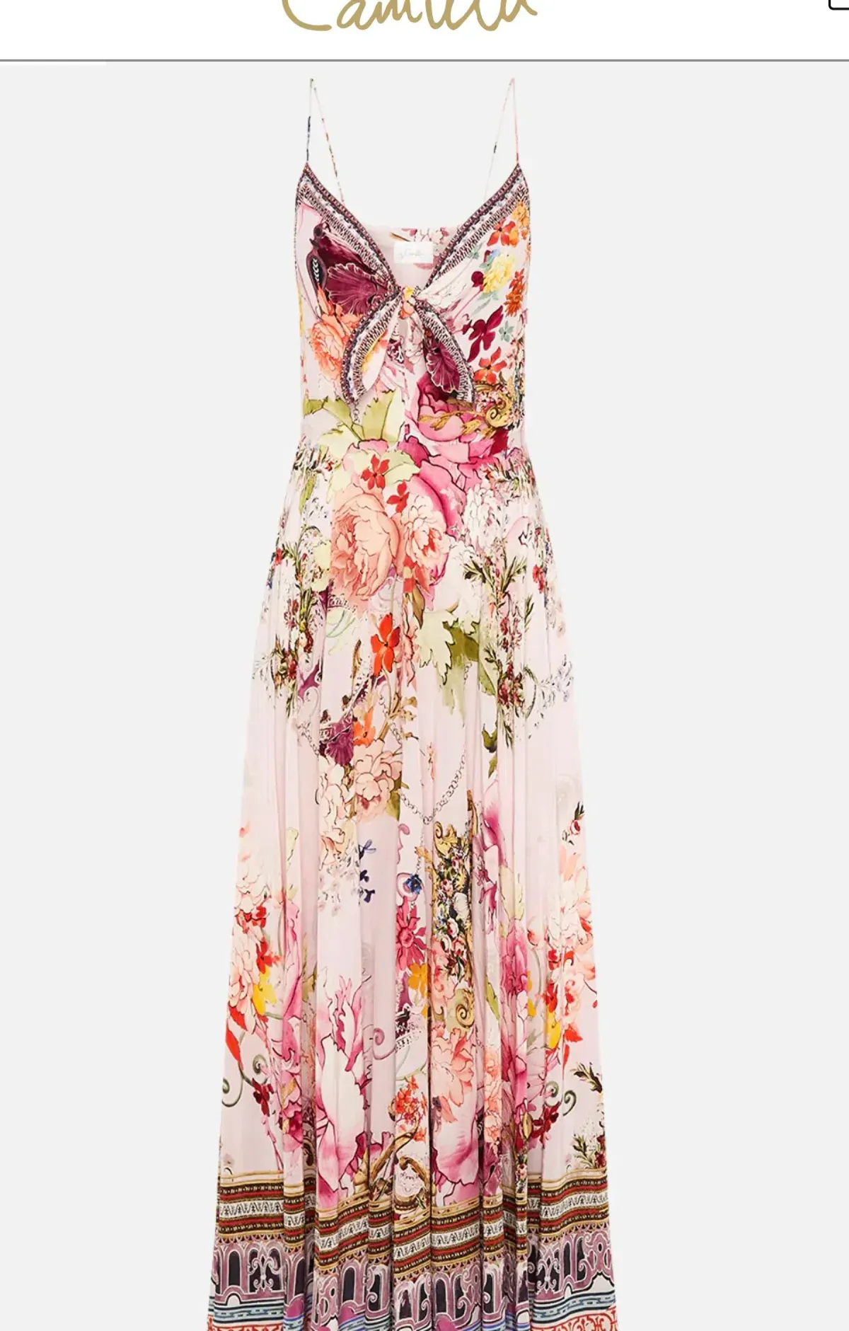 CAMILLA LONG TIE FRONT MAXI DRESS - ST GERMAINS GIRL - Image 2