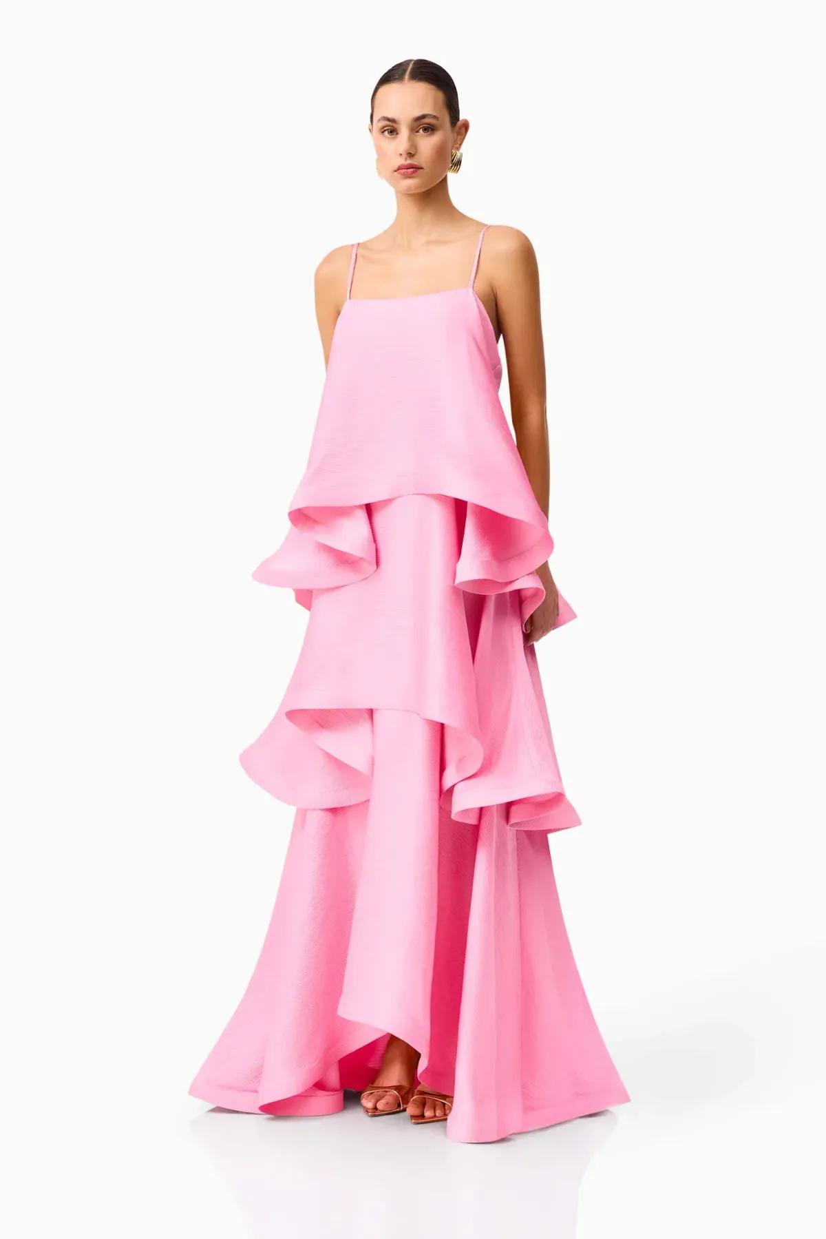 Elliatt Tilly Tiered Maxi Dress in Pink - Image 2
