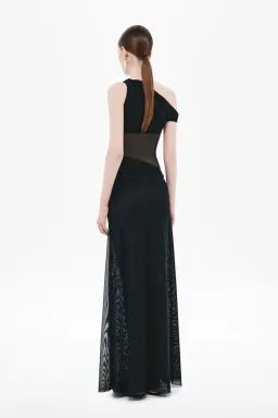 Misha Sisal maxi mesh dress , Black Size 8  for rent on The Volte - image 4