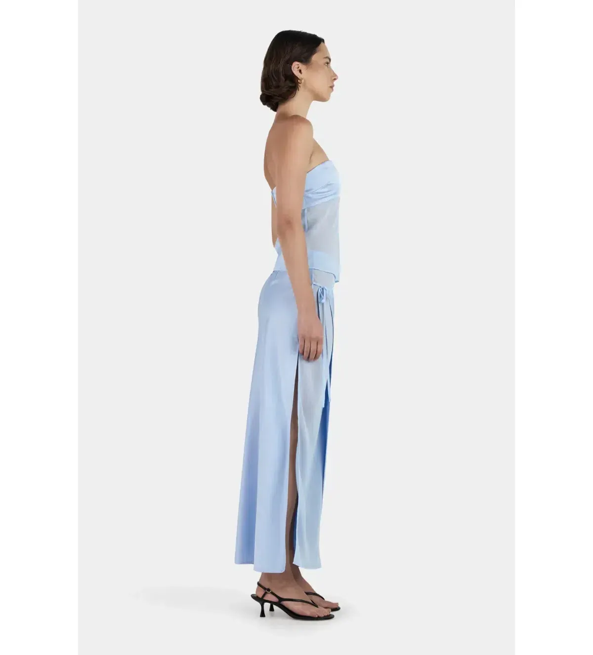 Ricky Midi Skirt & Patrice strapless top , Blue Size 8 - Image 3