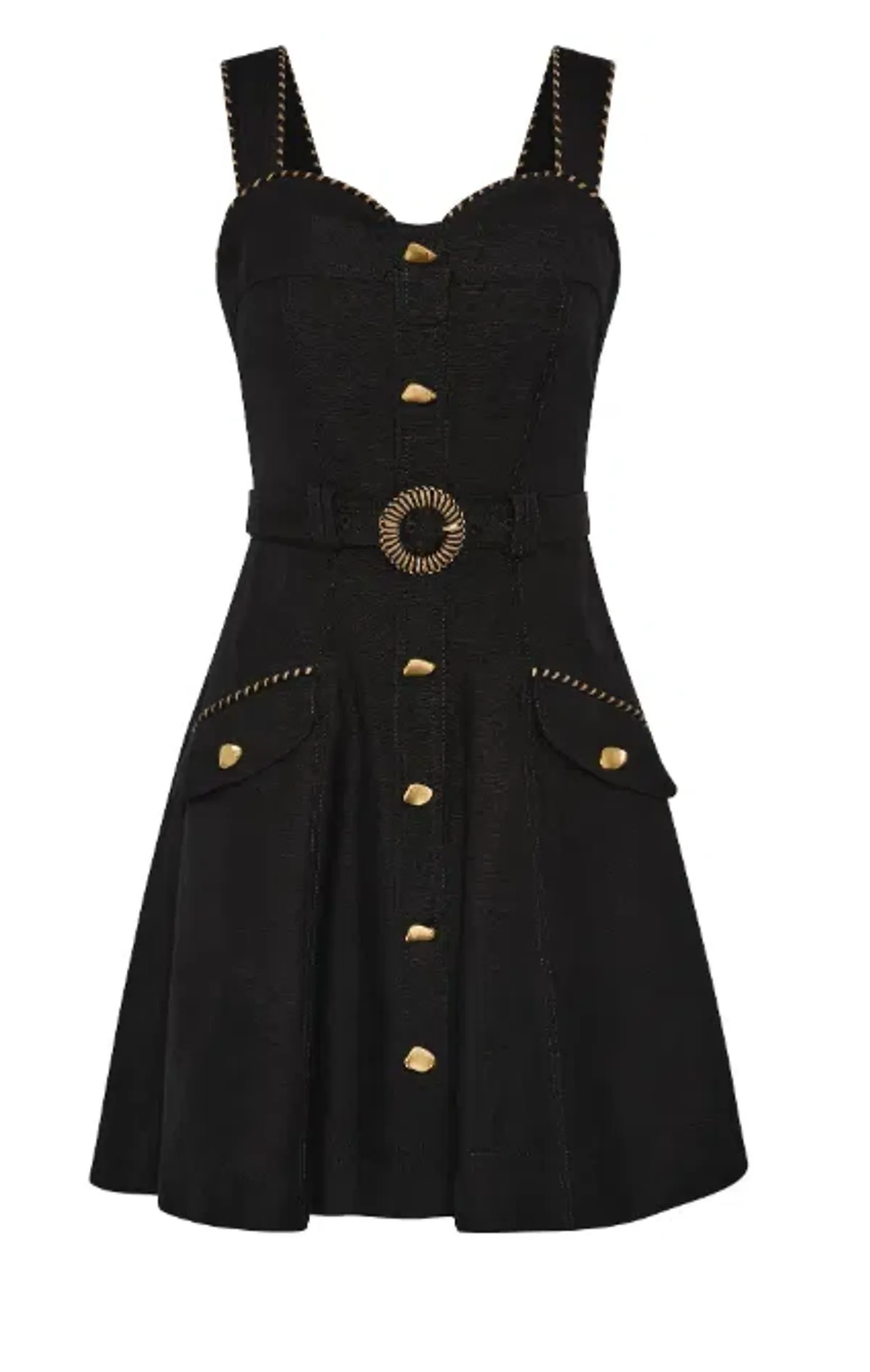 Aje Celeste Utility Black Mini Dress - 10 - Image 3