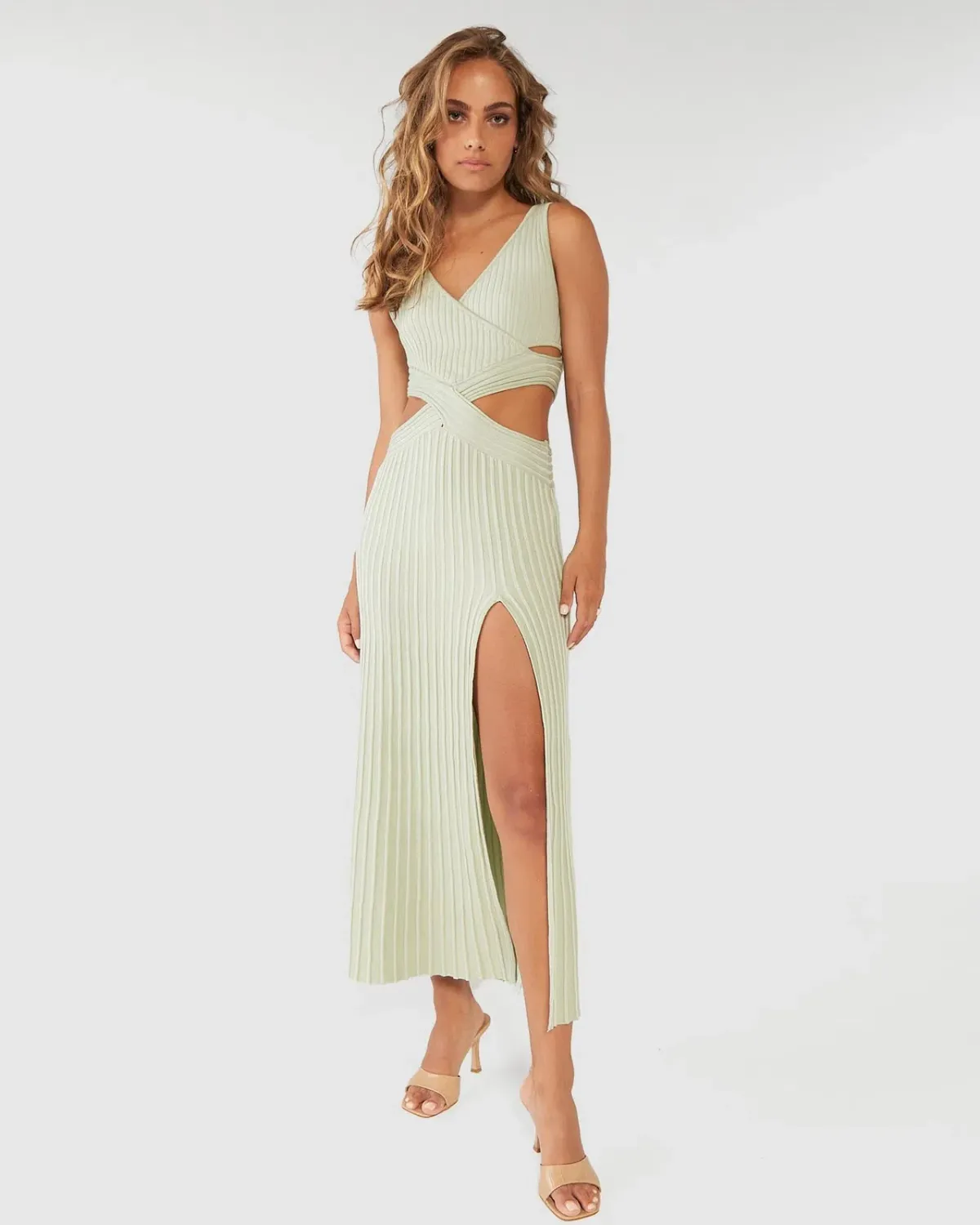 SOVERE Glory Knit Dress Green 6/XS - Image 1