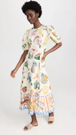 Alemais Theo Midi Dress Multi Size 8 AU for rent on The Volte - image 25
