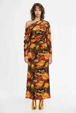 Acler Burford Midi Dress Print Size 6 for rent on The Volte - image 4