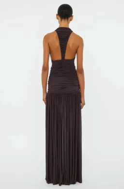 Christopher Esber Orion Gown in Malbec Brown AU 6 for rent on The Volte - image 4