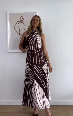SHEIKE Montmartre Stripe Maxi Dress Size 14 for rent on The Volte - image 1