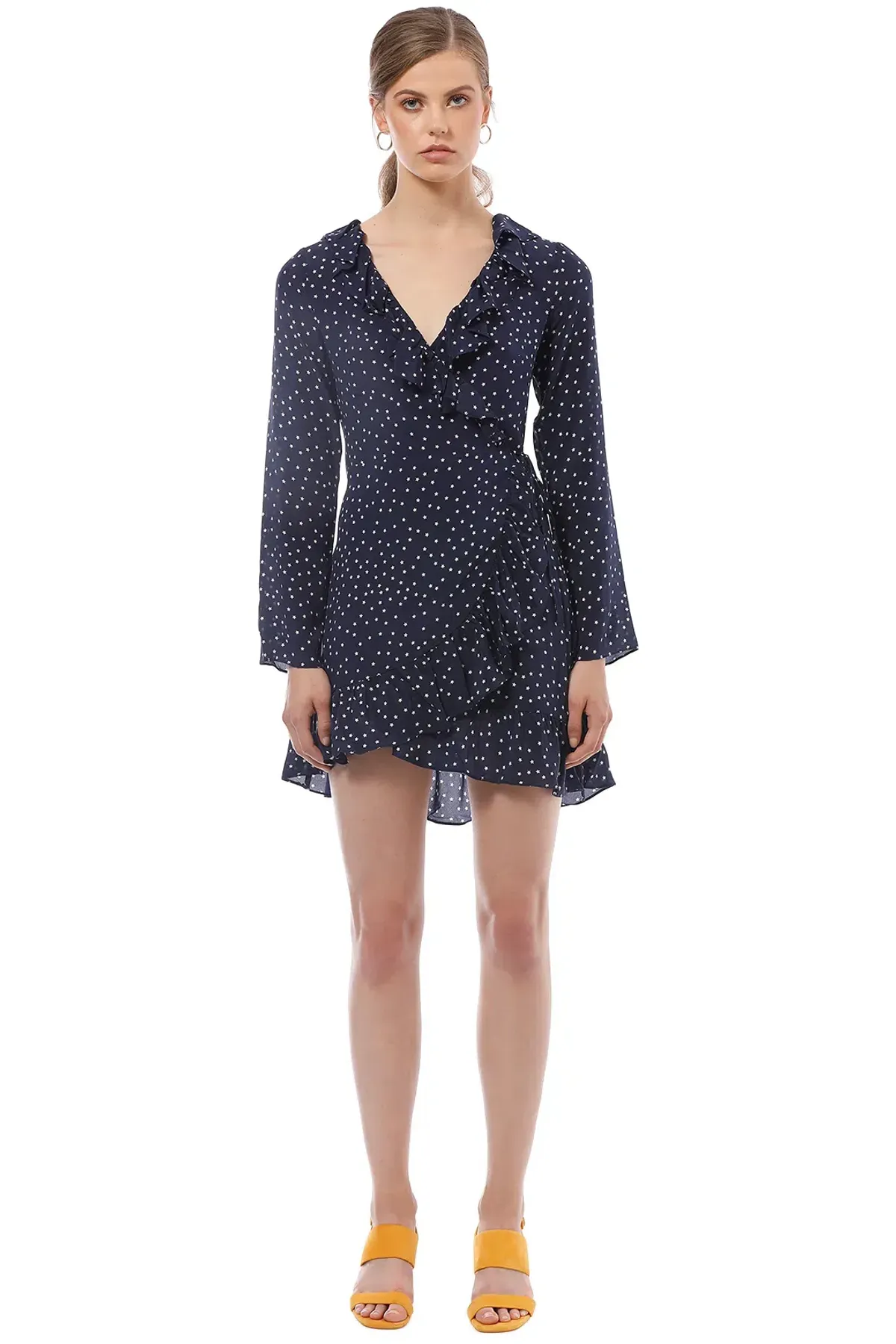 Realisation Par Alexandra Wrap Dress Navy Star Size XS / AU 6 - Image 4