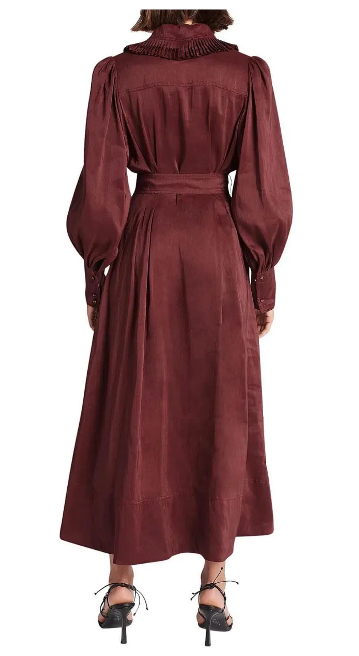 Idealist Pleated Collar Midi Dress (Aje) - Image 3