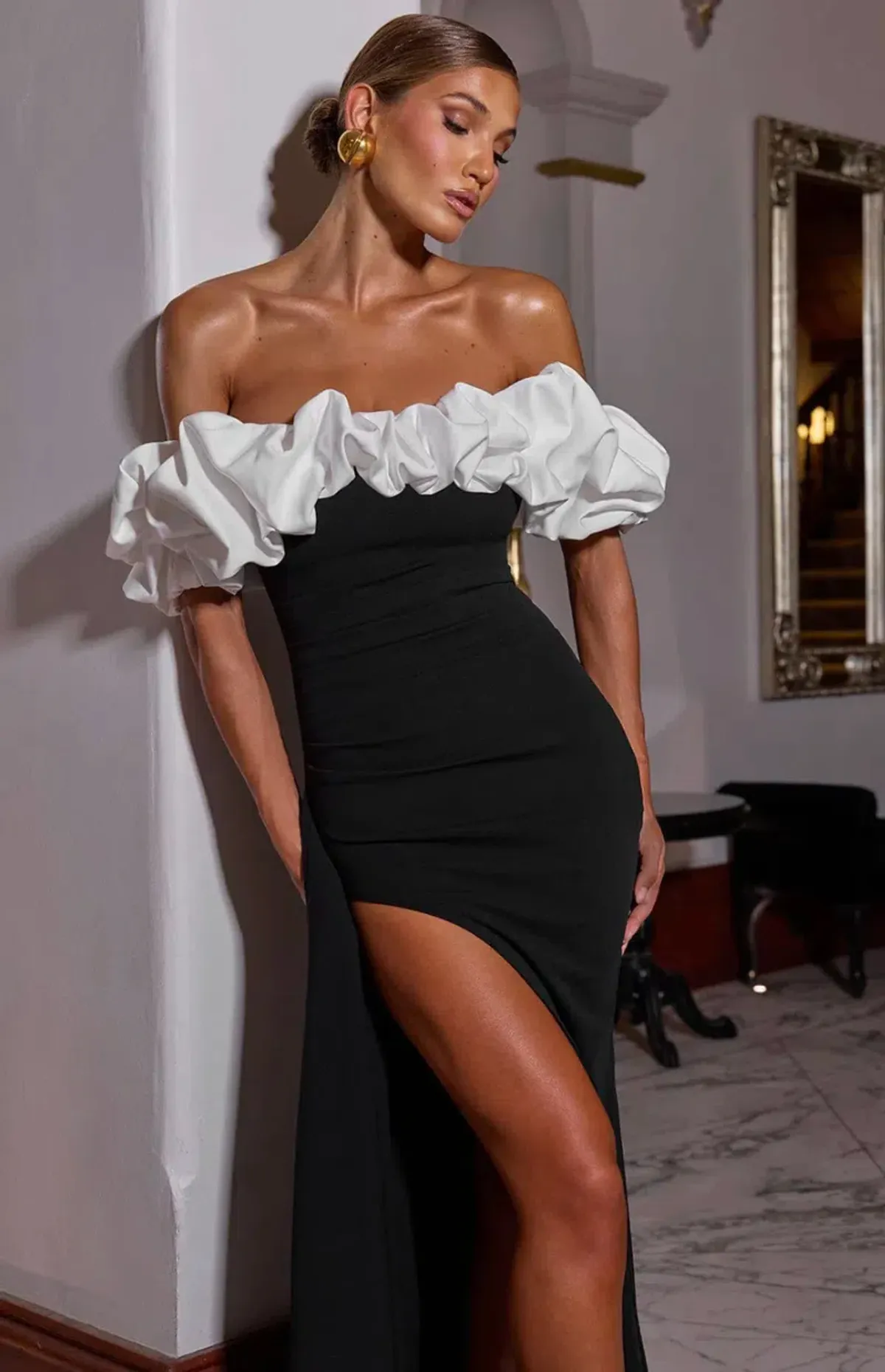 BabyBoo Elsie Maxi Dress - Black/White - Image 2