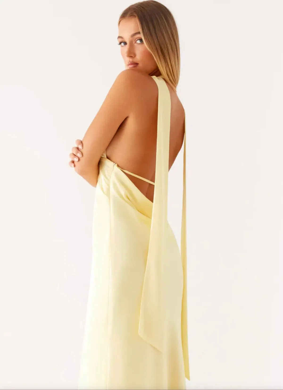 Peppermayo Alicia Satin Halter Maxi Dress - Image 5