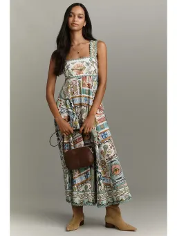 Alemais Tommasina Picnic Dress Size 16 Cotton Print Strappy Midi for rent on The Volte - image 1