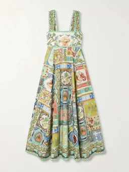 Alemais Tommasina Picnic Dress Size 16 Cotton Print Strappy Midi for rent on The Volte - image 2