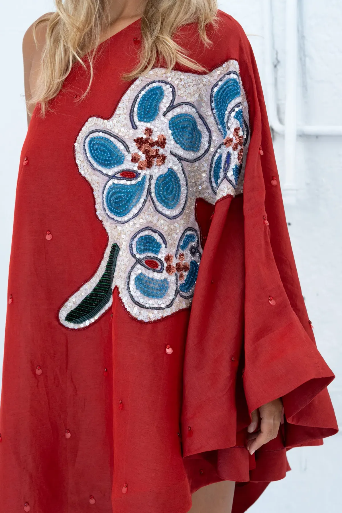 Alemais Scarlet Embellished Asymmetric Gown- 12 - Image 2
