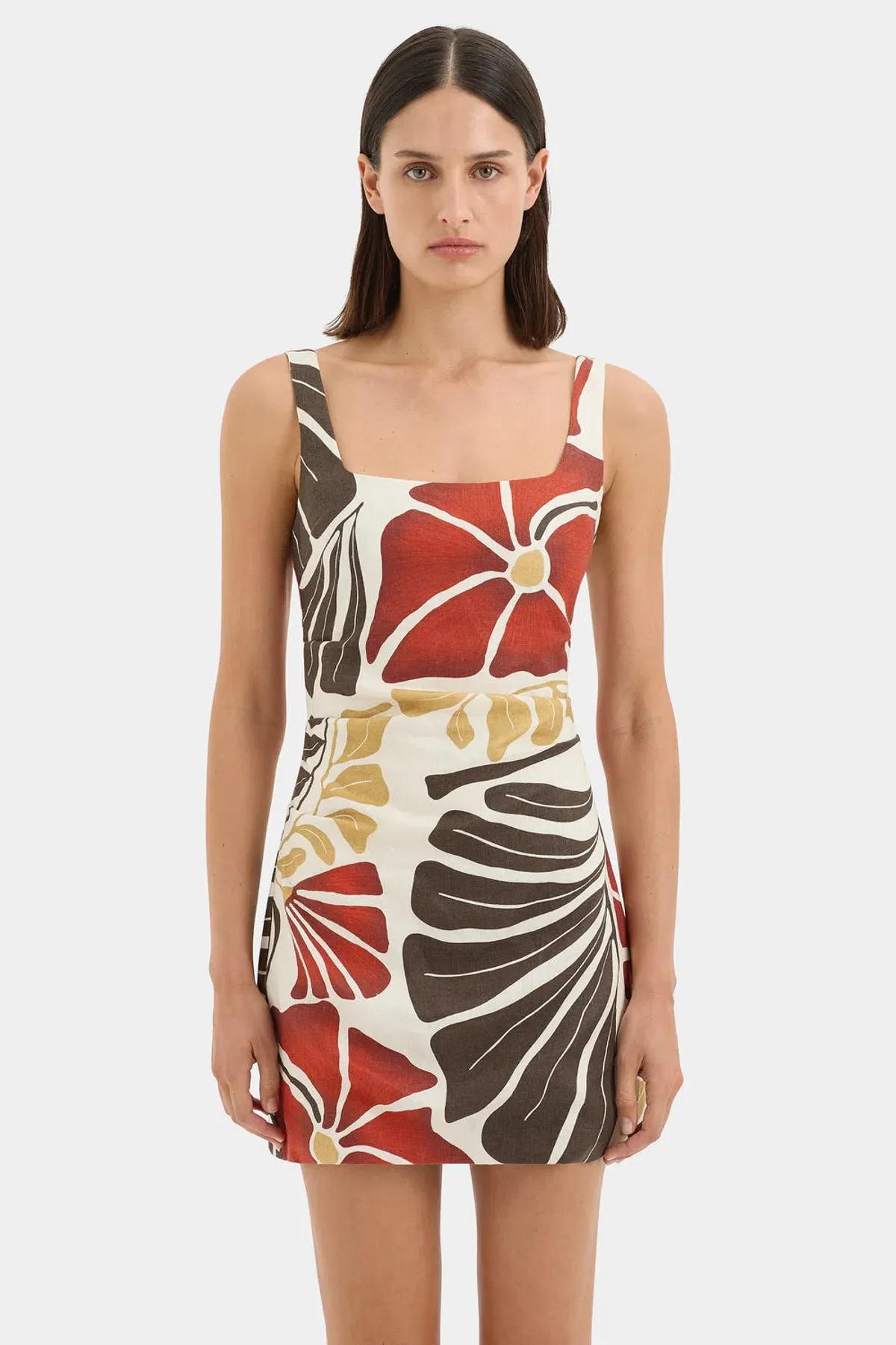 JULIETTA SQUARE NECK MINI DRESS - Image 1