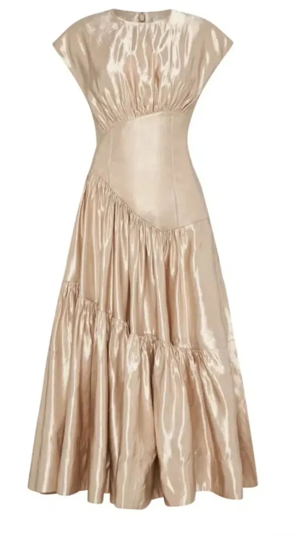 Aje Serendipity Reflection Midi Dress Champagne s.8 - Image 4