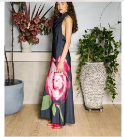 With Harper Lu - Cowl Slip Dress for rent on The Volte - image 2