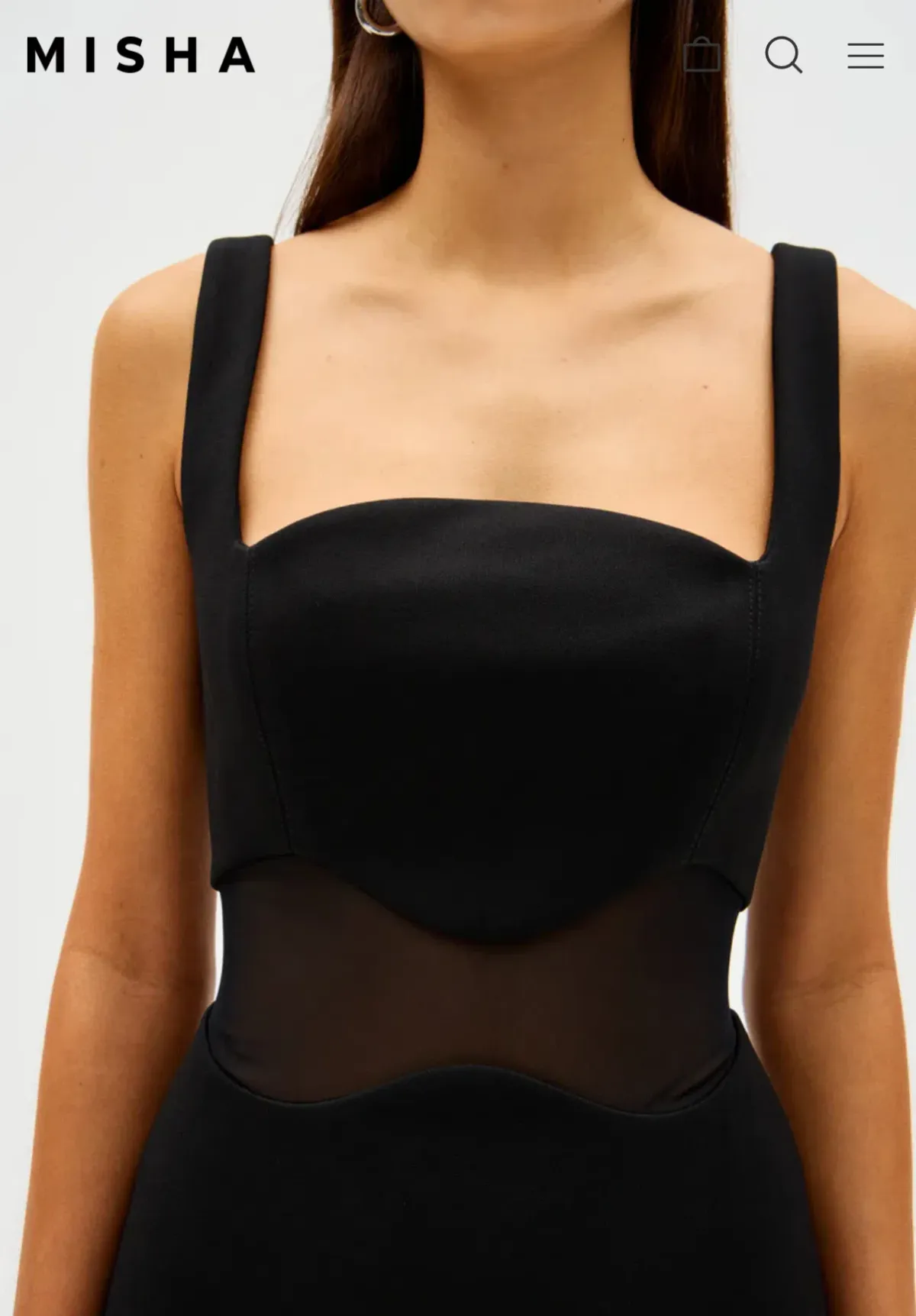 Misha DAMITA MAXI DRESS - BLACK - Image 2